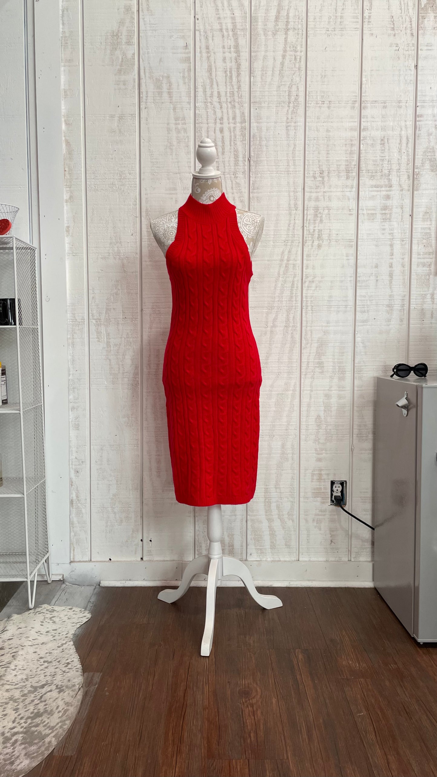 Red Knit Dress