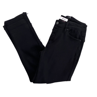 Black Button-Up Crops