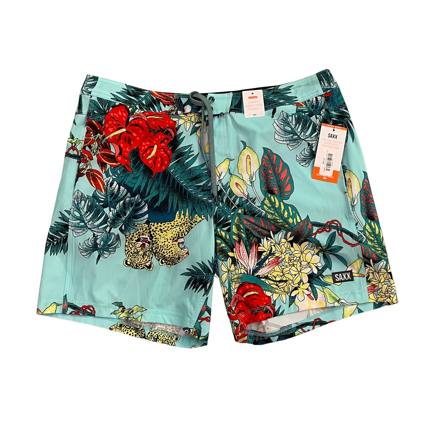 SAXX Betawave Swim Shorts 17" - Blue Disco Jungle