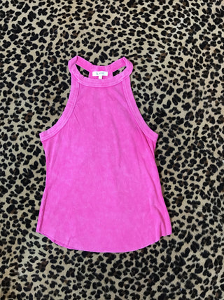 Pink wash halter top