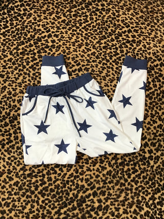White star comfy joggers