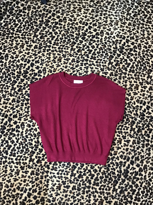 Maroon knit shirt