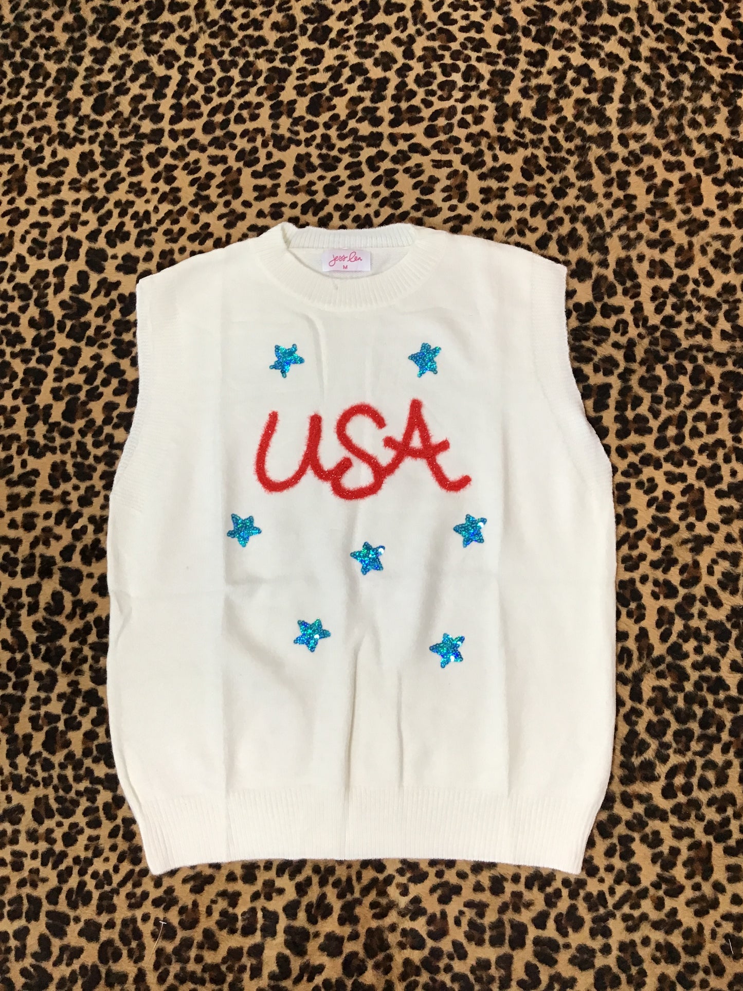 USA white vest