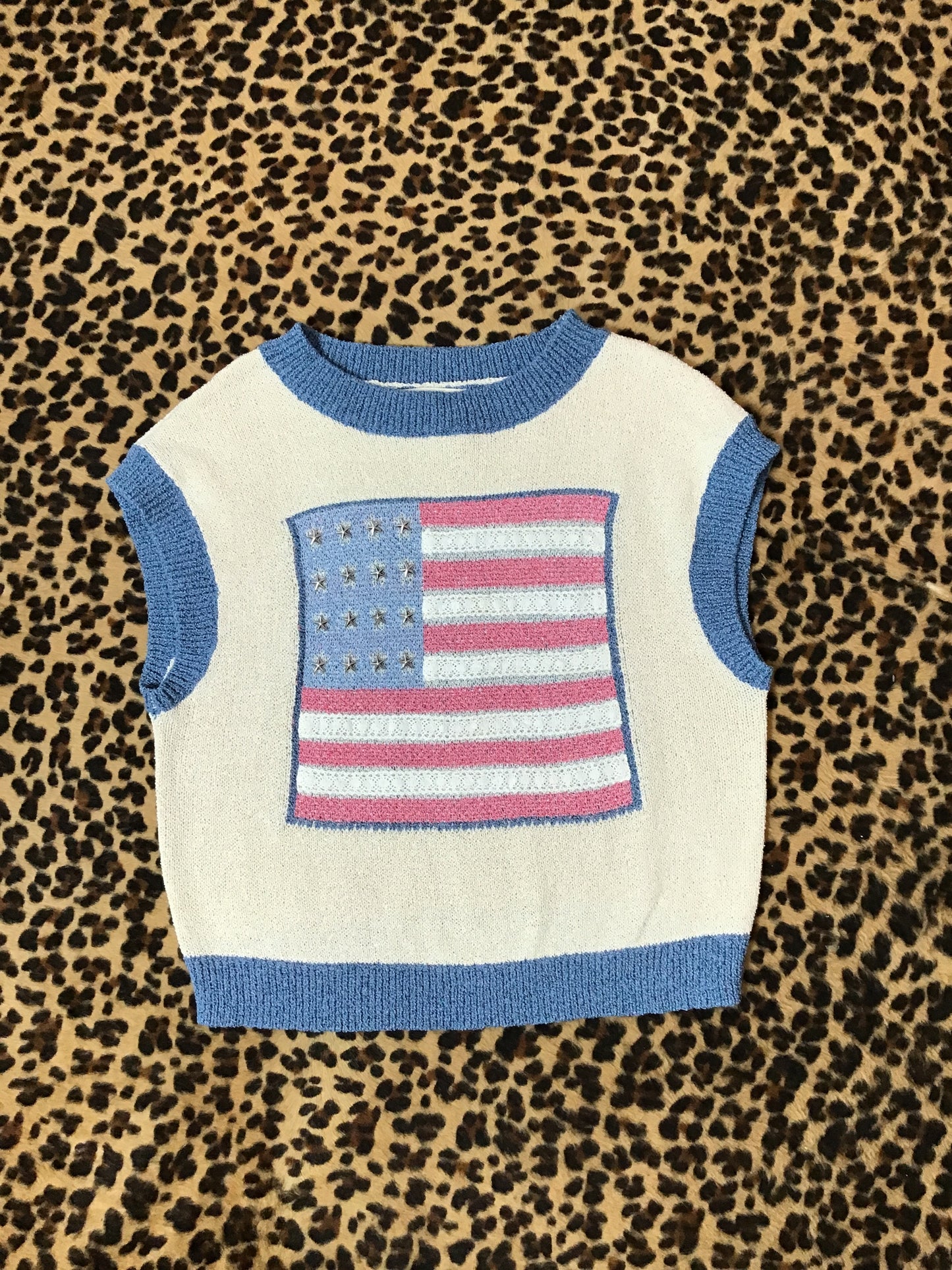 Crème flag vest