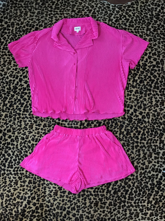 Pink silky set