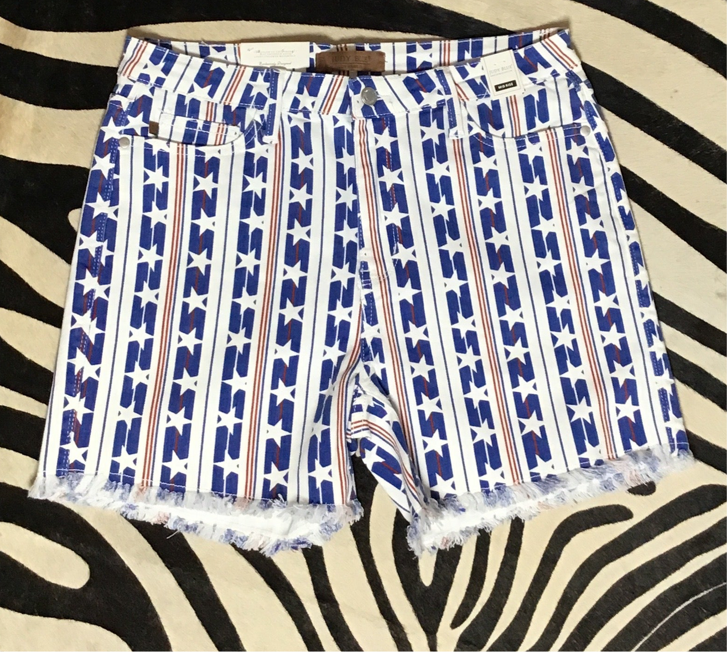 Star striped Jean shorts
