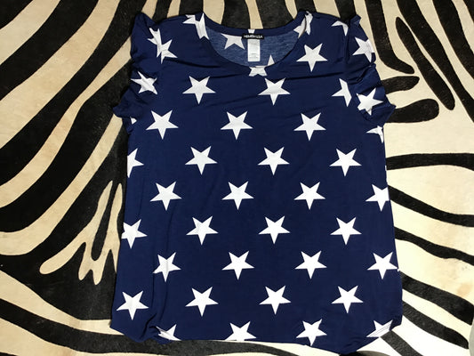 Blue star tank with ruffles