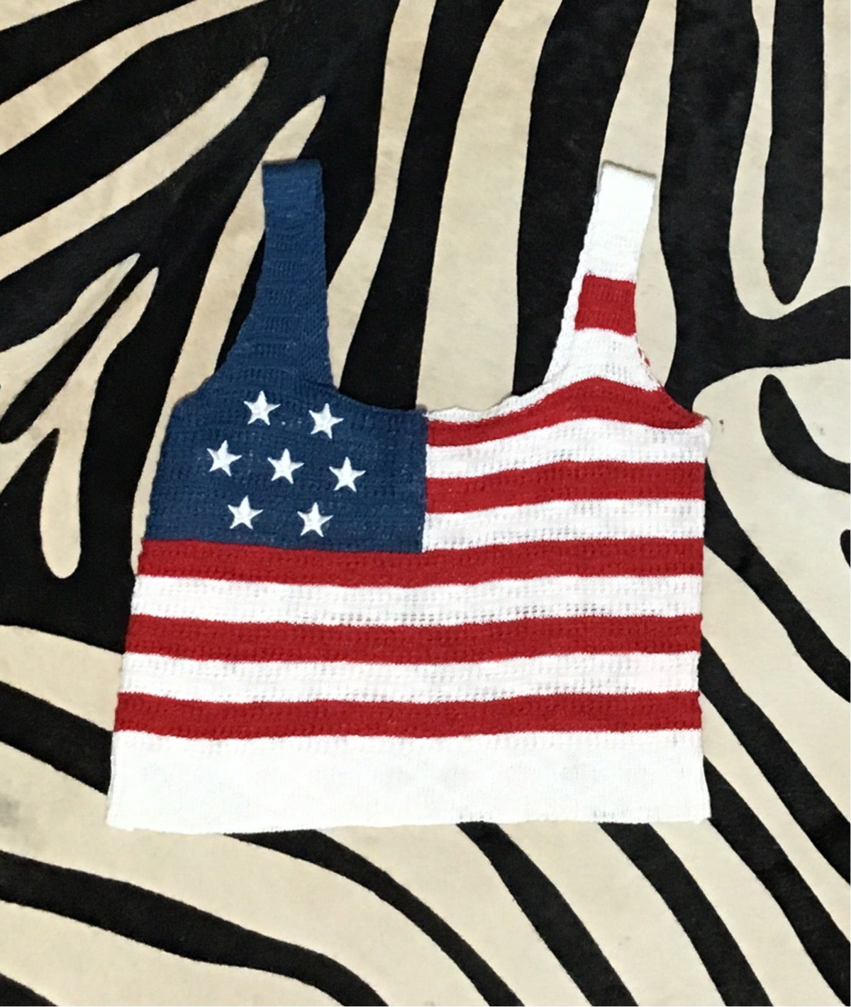 American flag tank top