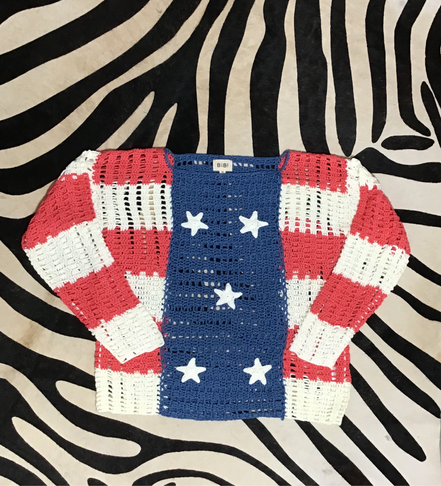 Star spangled Crochet sweater ￼