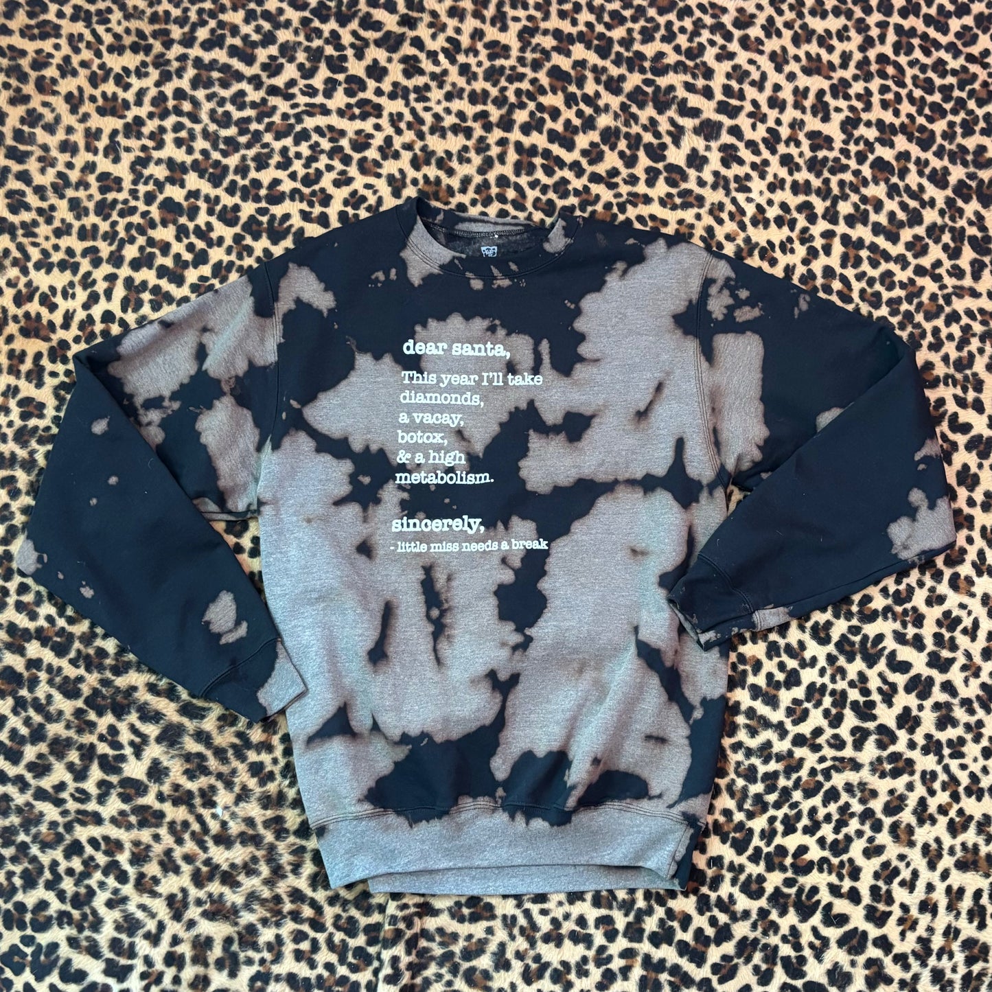 Botox Christmas Bleached Sweatshirt