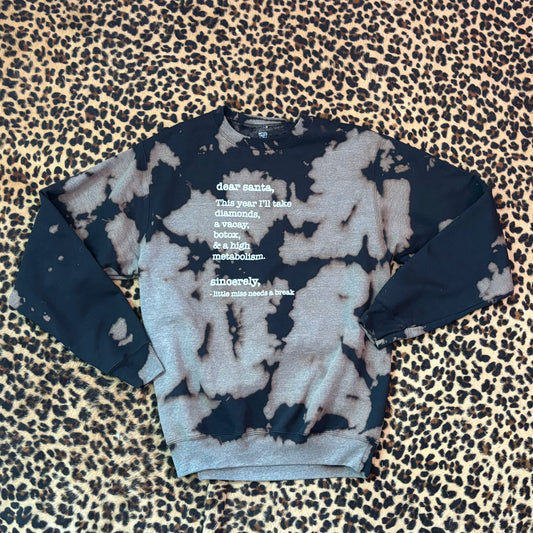 Botox Christmas Bleached Sweatshirt