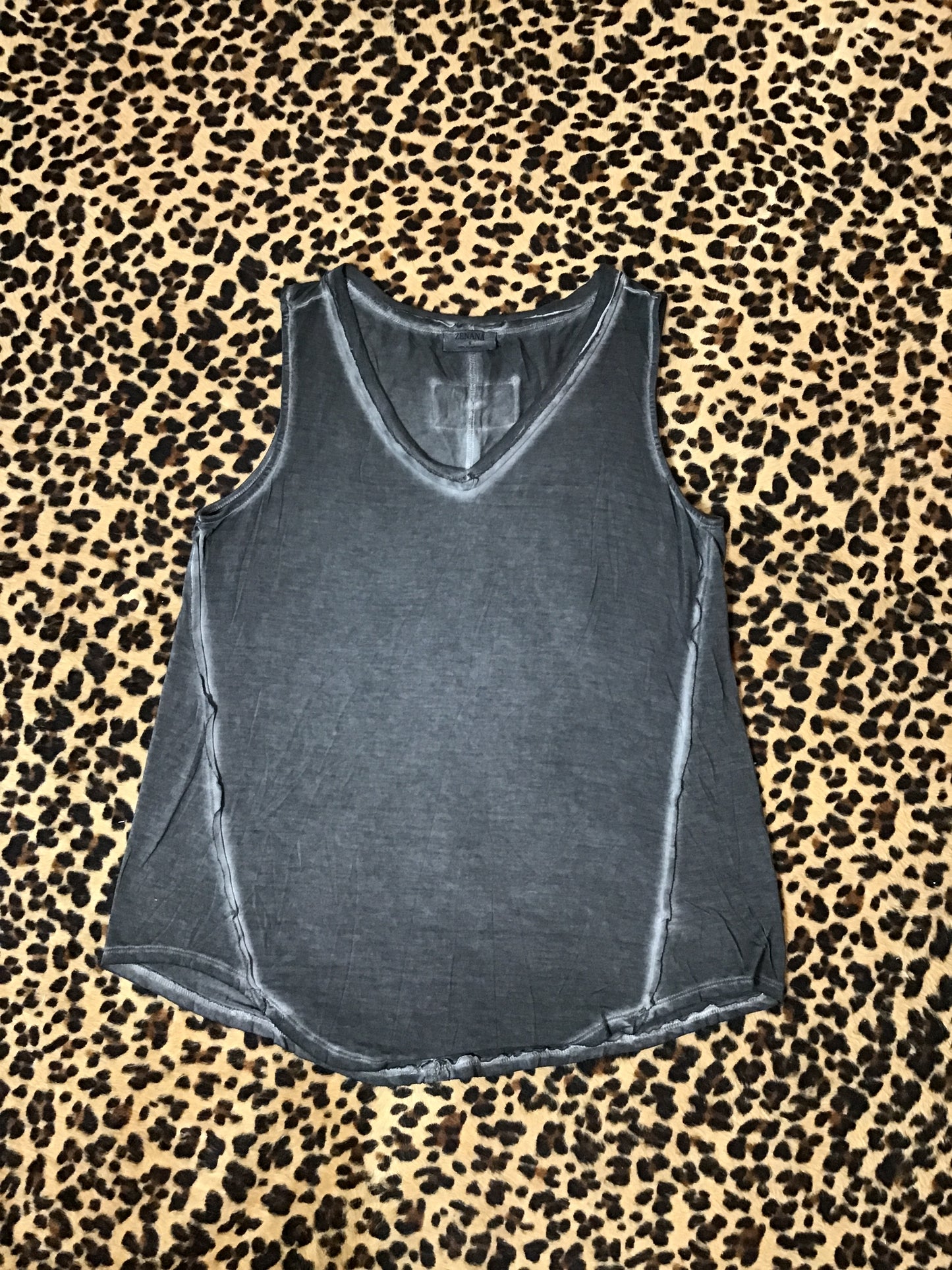Black washed tank top